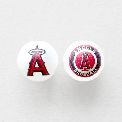 16mm Pearl Baseball Team Gumball Acrylic Beads