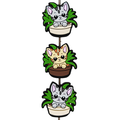 Cat in Potted Plant Focal