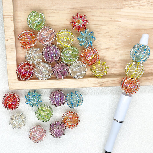 18mm UV Acrylic Rhinestone Chain Beads,Fancy Gumball Beads