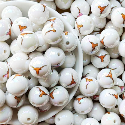 16mm UV College Football Team Gumball Acrylic Beads