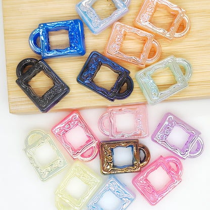 Mix UV Acrylic Bead Frame,Charm Frame Ornament Beads