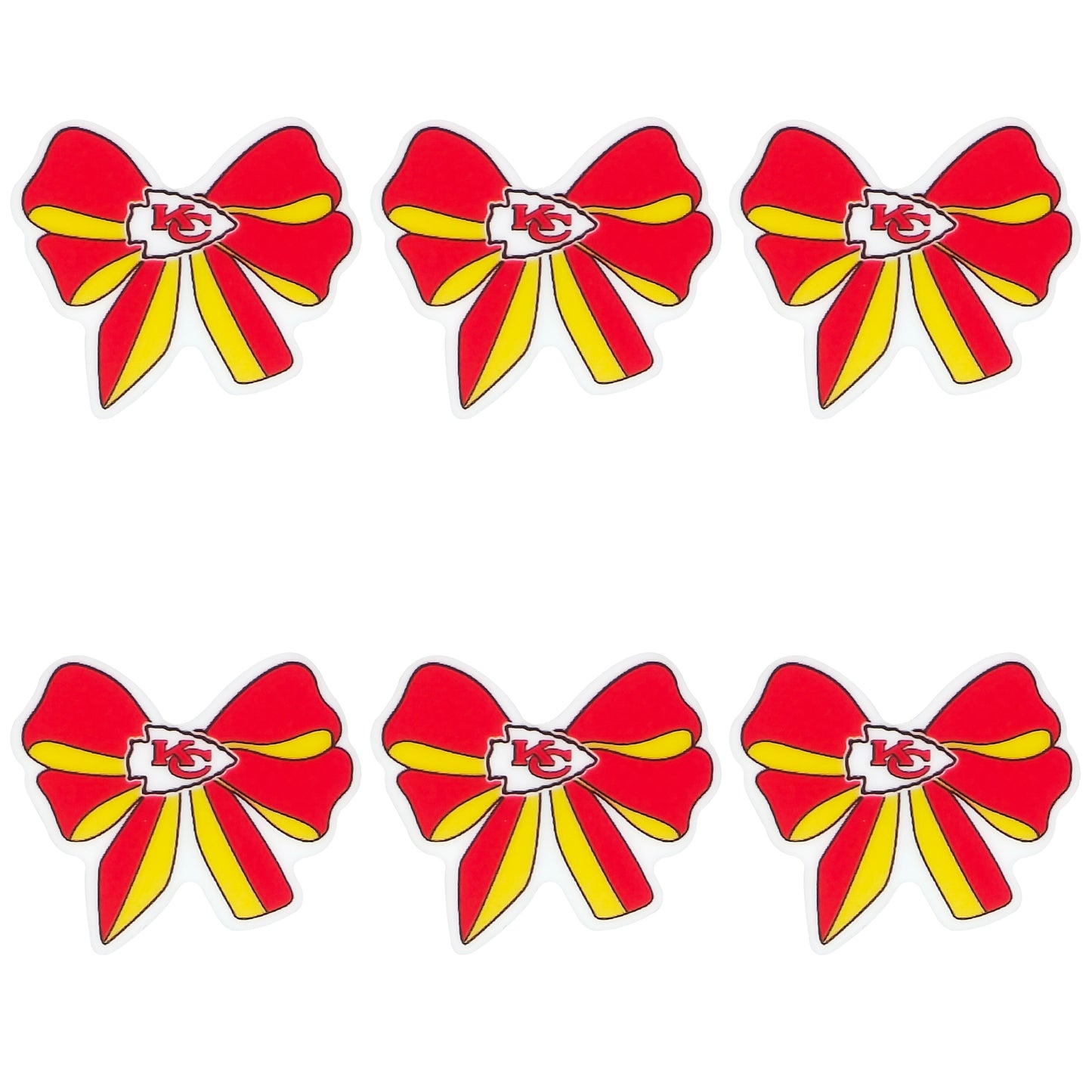 New Silicone Bow Football Team Focal Beads