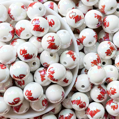 16mm UV College Football Team Gumball Acrylic Beads