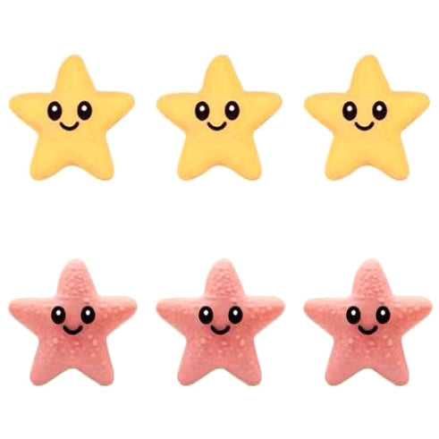3D Smiley Star Focal Beads