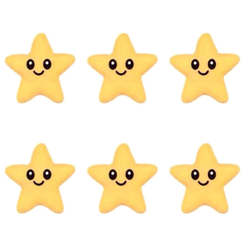 3D Smiley Star Focal Beads