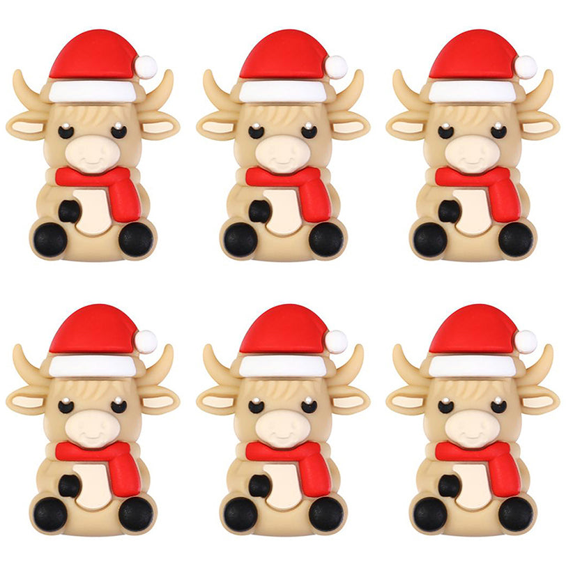 3D Christmas Highland Cow Focal