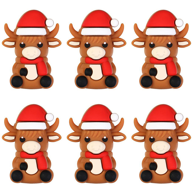 3D Christmas Highland Cow Focal