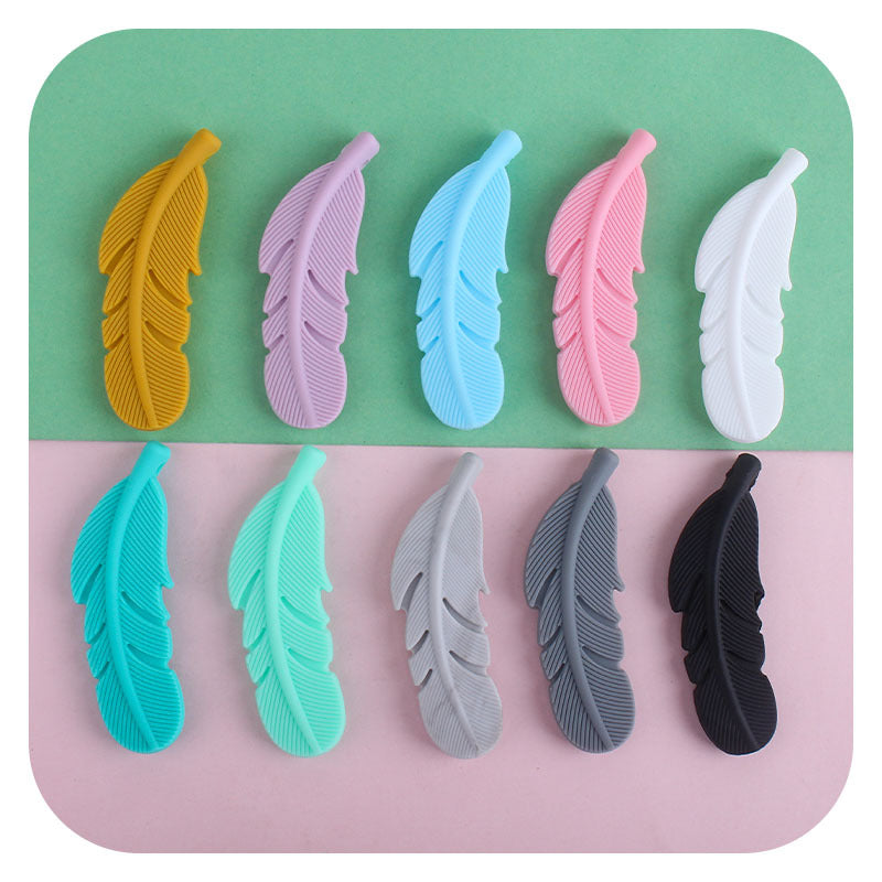 Feather Teether Beads - 18*57mm