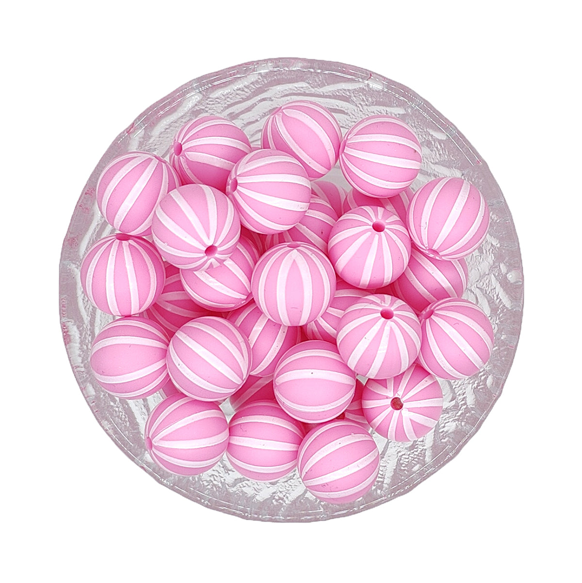 15mm Round Balloon Print Silicone Beads