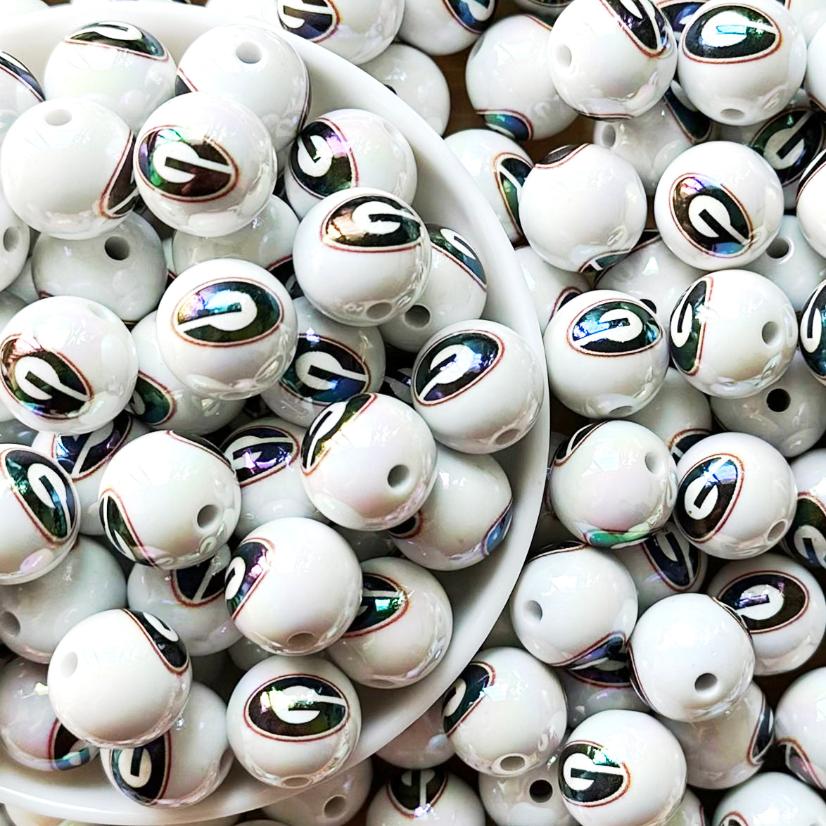 16mm UV College Football Team Gumball Acrylic Beads