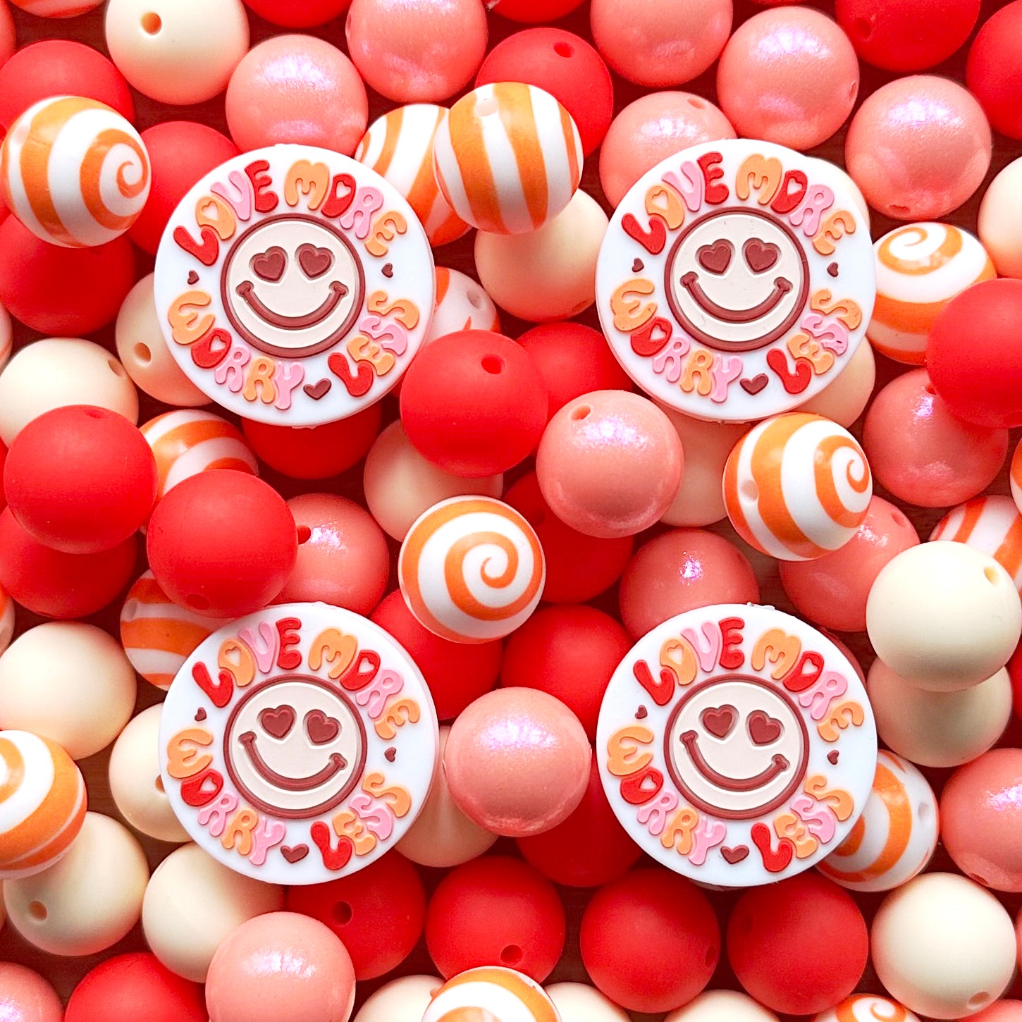 24Pcs Mixed Lot Silicone Beads,Focal Beads,Assorted Beads