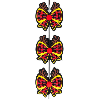 Christmas Reindeer Antlers Bow Focal