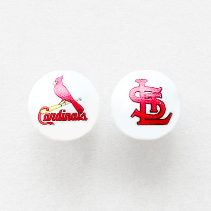16mm Pearl Baseball Team Gumball Acrylic Beads