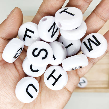25mm Alphabet Acrylic Beads,Letter Beads,Personalized Accessories