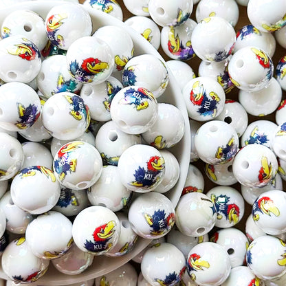 16mm UV College Football Team Gumball Acrylic Beads