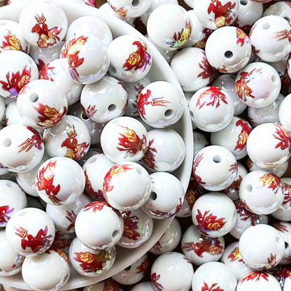 16mm UV College Football Team Gumball Acrylic Beads