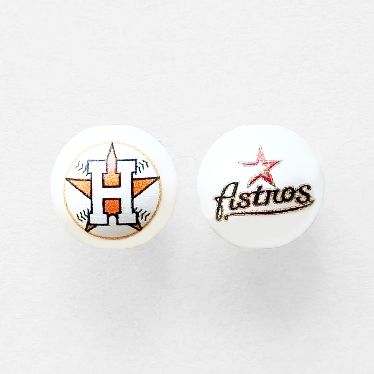 16mm Pearl Baseball Team Gumball Acrylic Beads