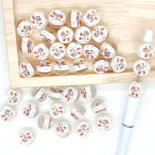 16mm Dog Acrylic Beads,Round Gumball Beads,Wholesale Beads