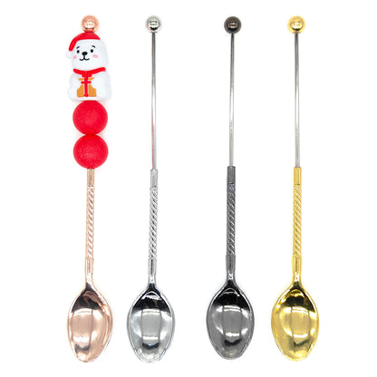 Beadable Tea Spoon,Beadable Blanks,Metal Spoon