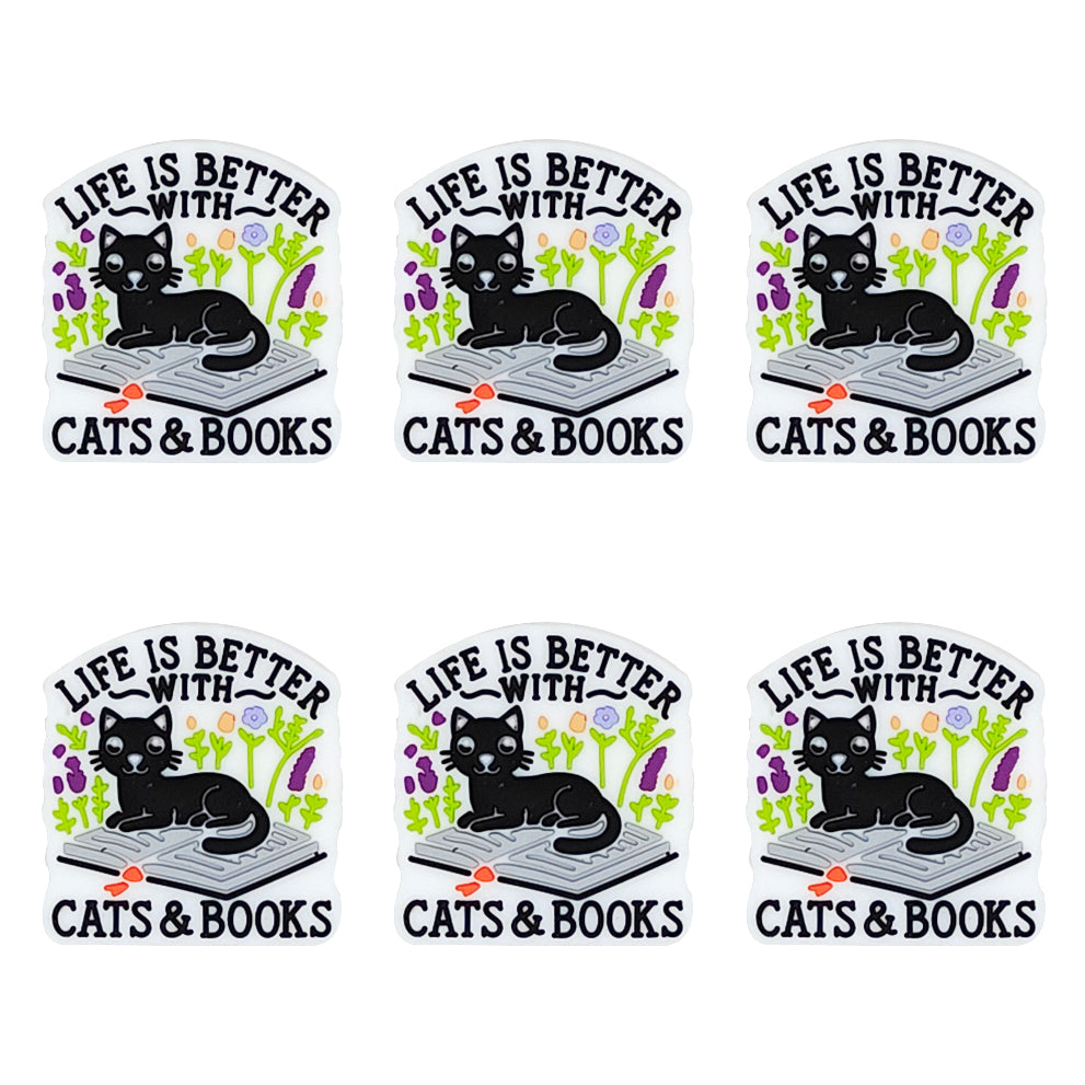 Life Is Better With Cats And Books Focal