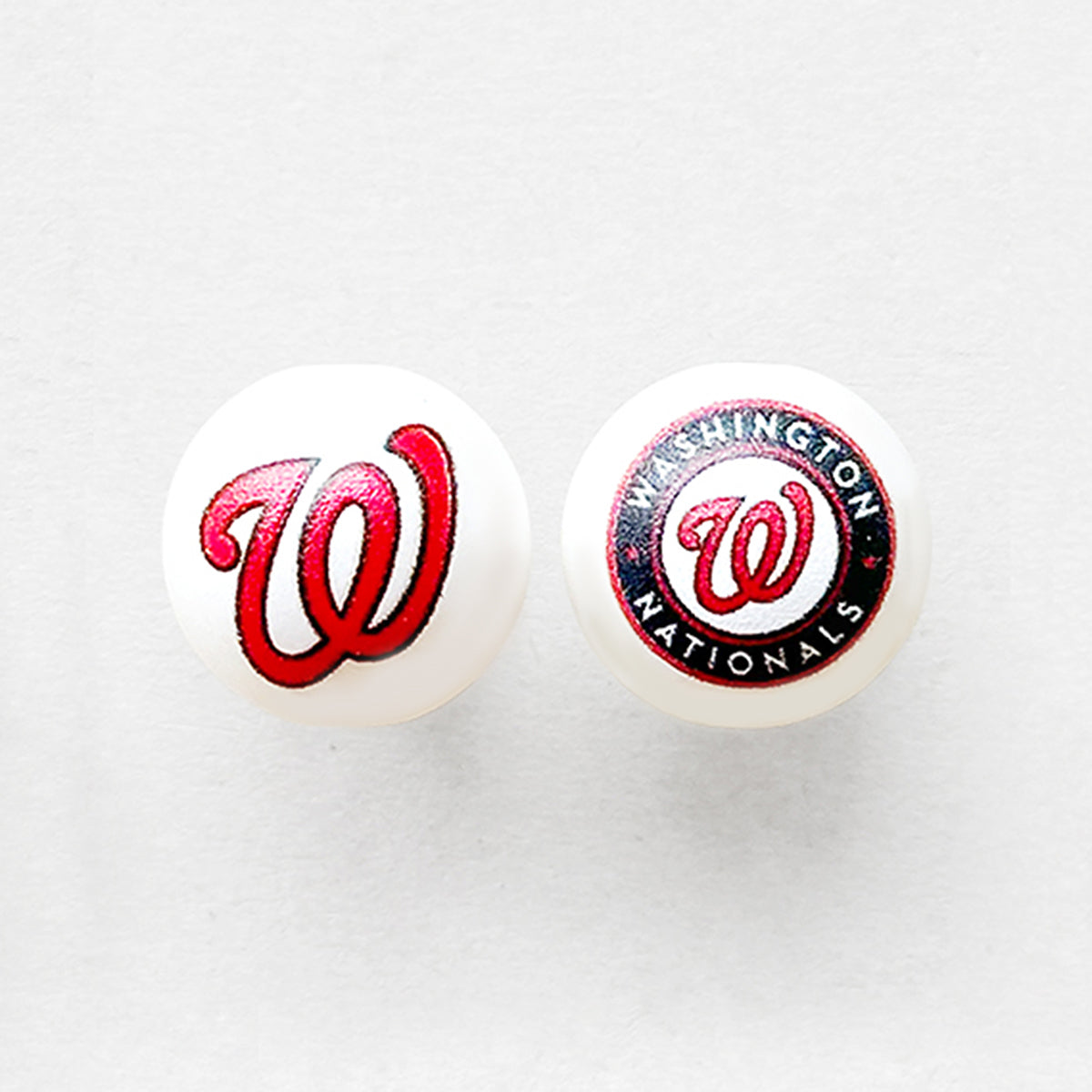 16mm Pearl Baseball Team Gumball Acrylic Beads