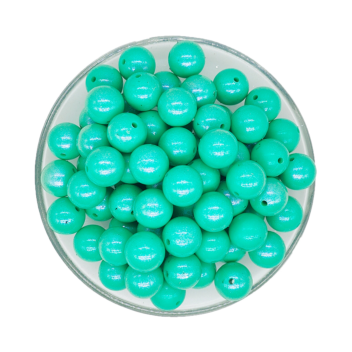 New 15mm Opal Round Glossy Silicone Beads