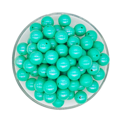 New 15mm Opal Round Glossy Silicone Beads