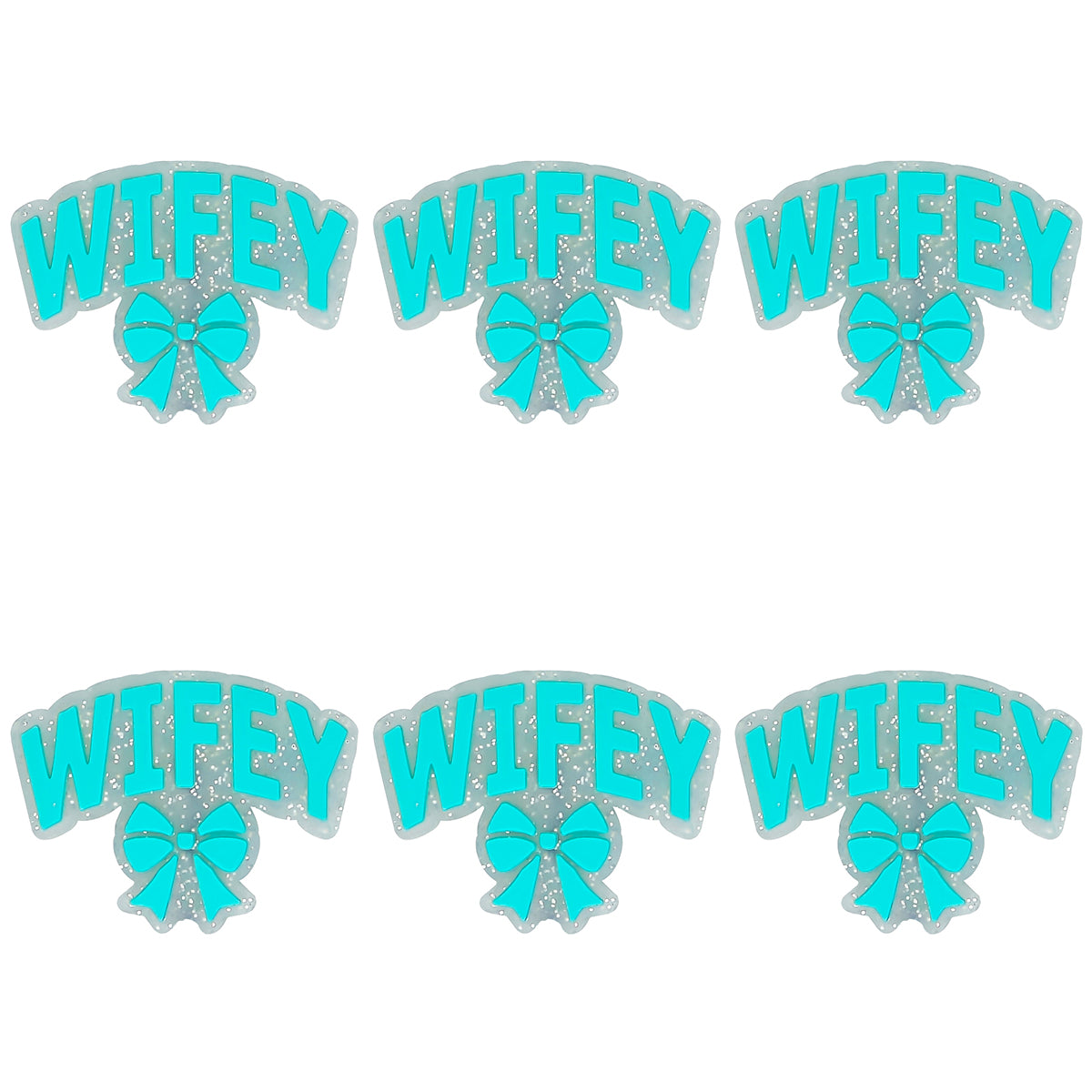 Wifey Glitter Bow Focal