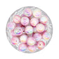 16mm Round Marble Shimmer Acrylic Beads