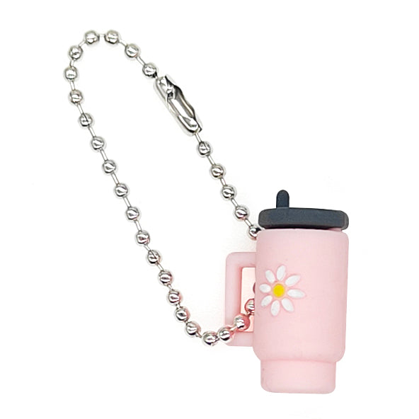 3D Tumbler Cup Pendant Charm with Chain
