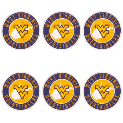 New Flat Round Print Silicone College Football Team Focal Beads