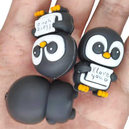 3D Penguin I Love You Focal