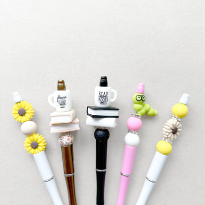 5 Sets Book Sunflower Beadable Pen DIY Kit