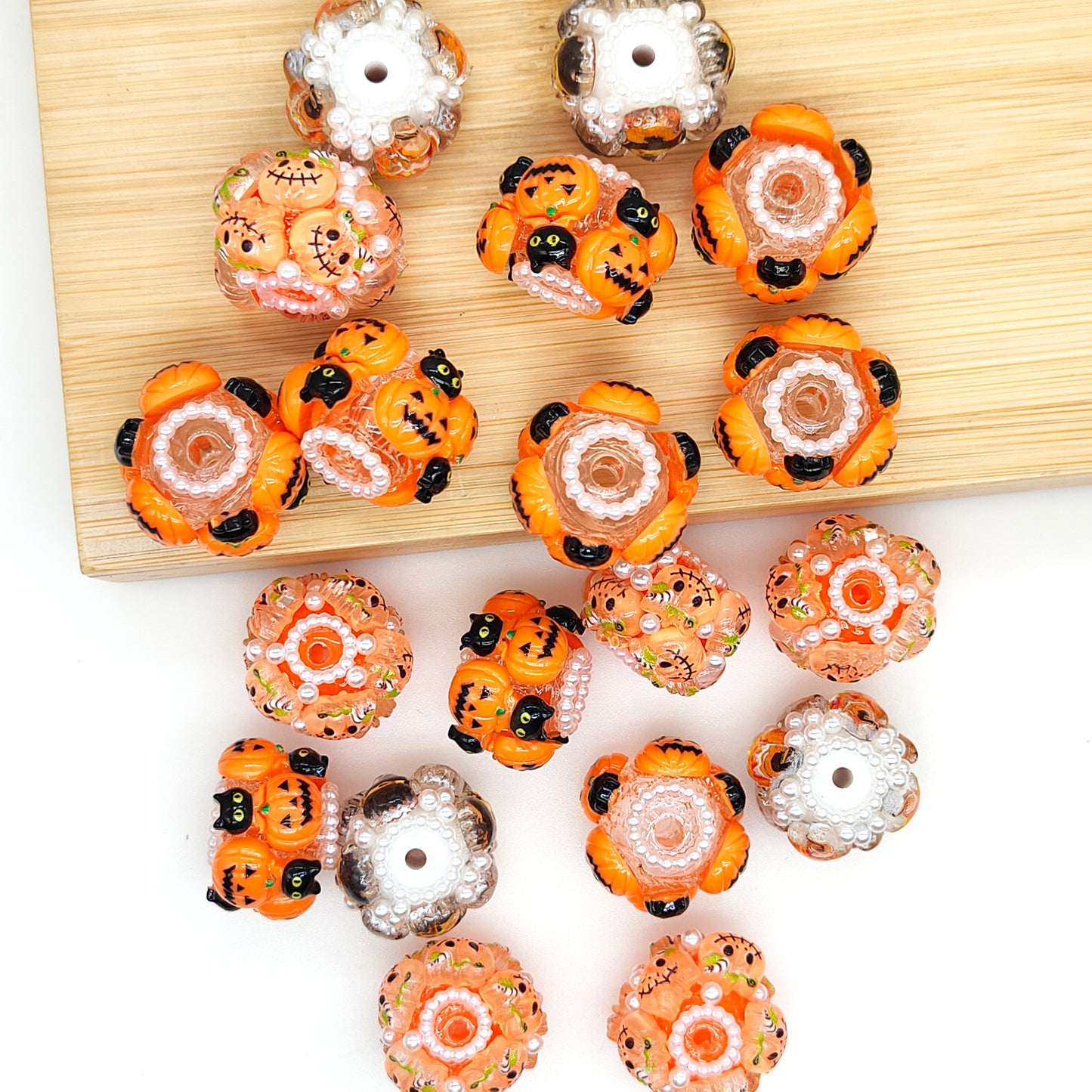 Pumpkin Acrylic Fancy Beads,Chunky Beads for Pen