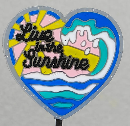 Live in the Sunshine Ocean Heart Focal