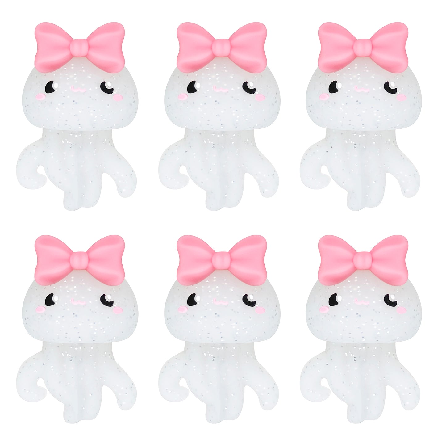 3D Bowknot Jellyfish Glitter Focal