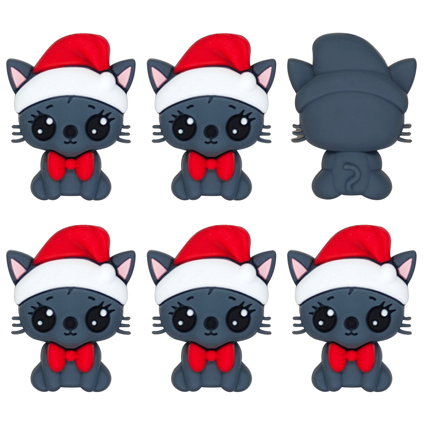 3D Cat with Santa Hat Focal