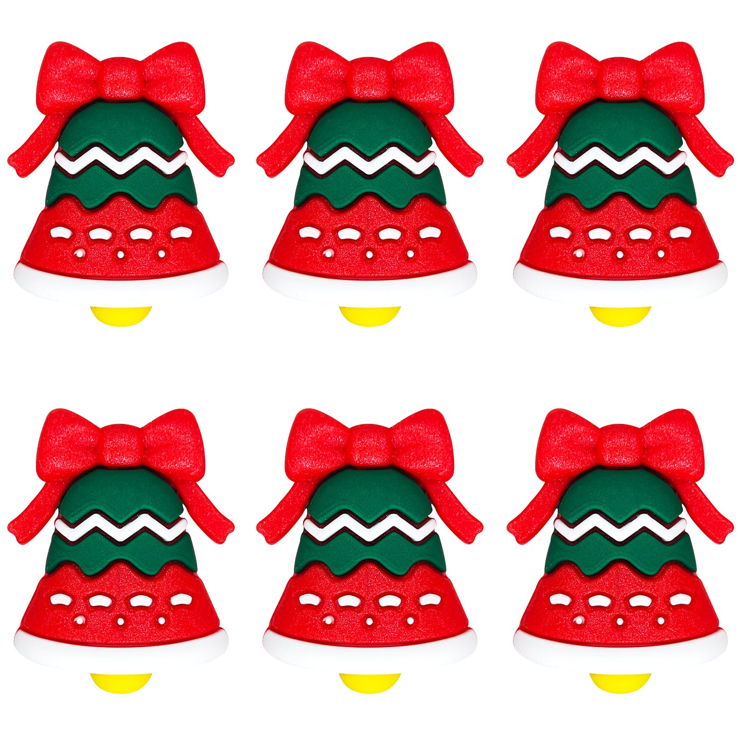 3D Christmas Bell Glitter Focal