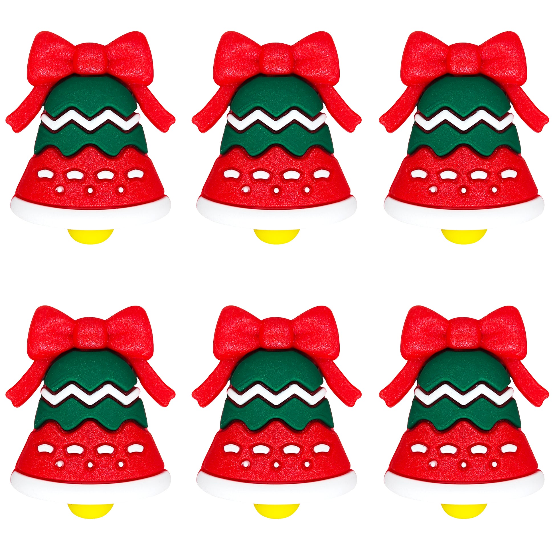 3D Christmas Bell Glitter Focal