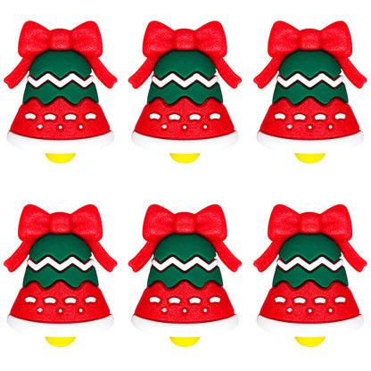 3D Christmas Bell Glitter Focal