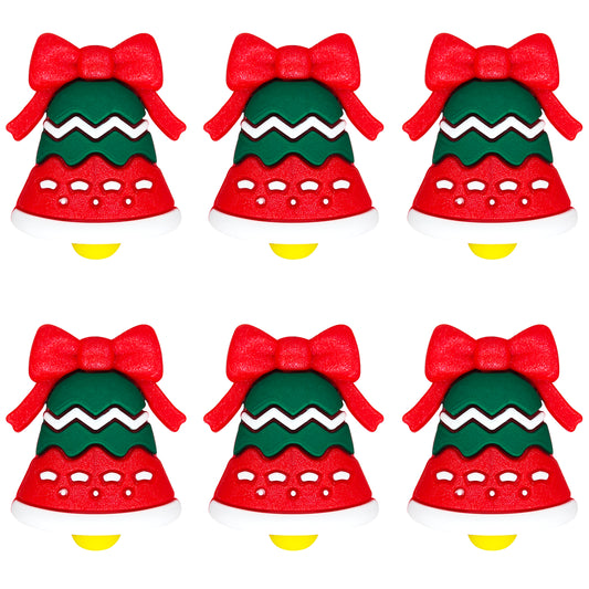 3D Christmas Bell Glitter Focal