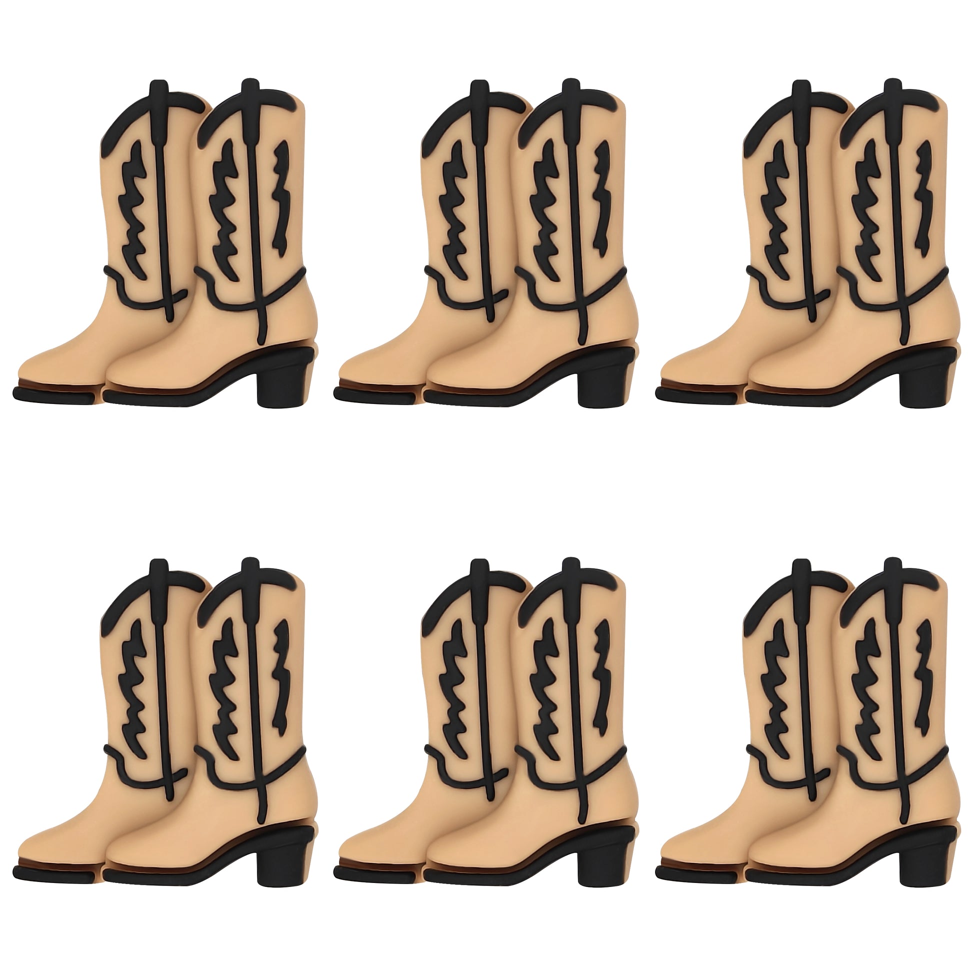 3D Cowboy Boots Western Focal