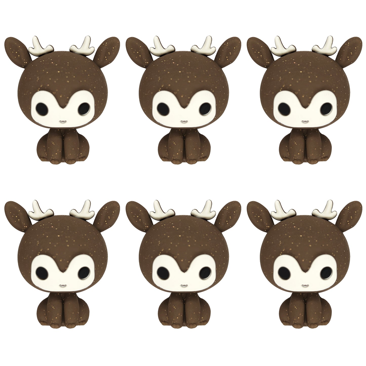 3D Cute Deer Glitter Focal