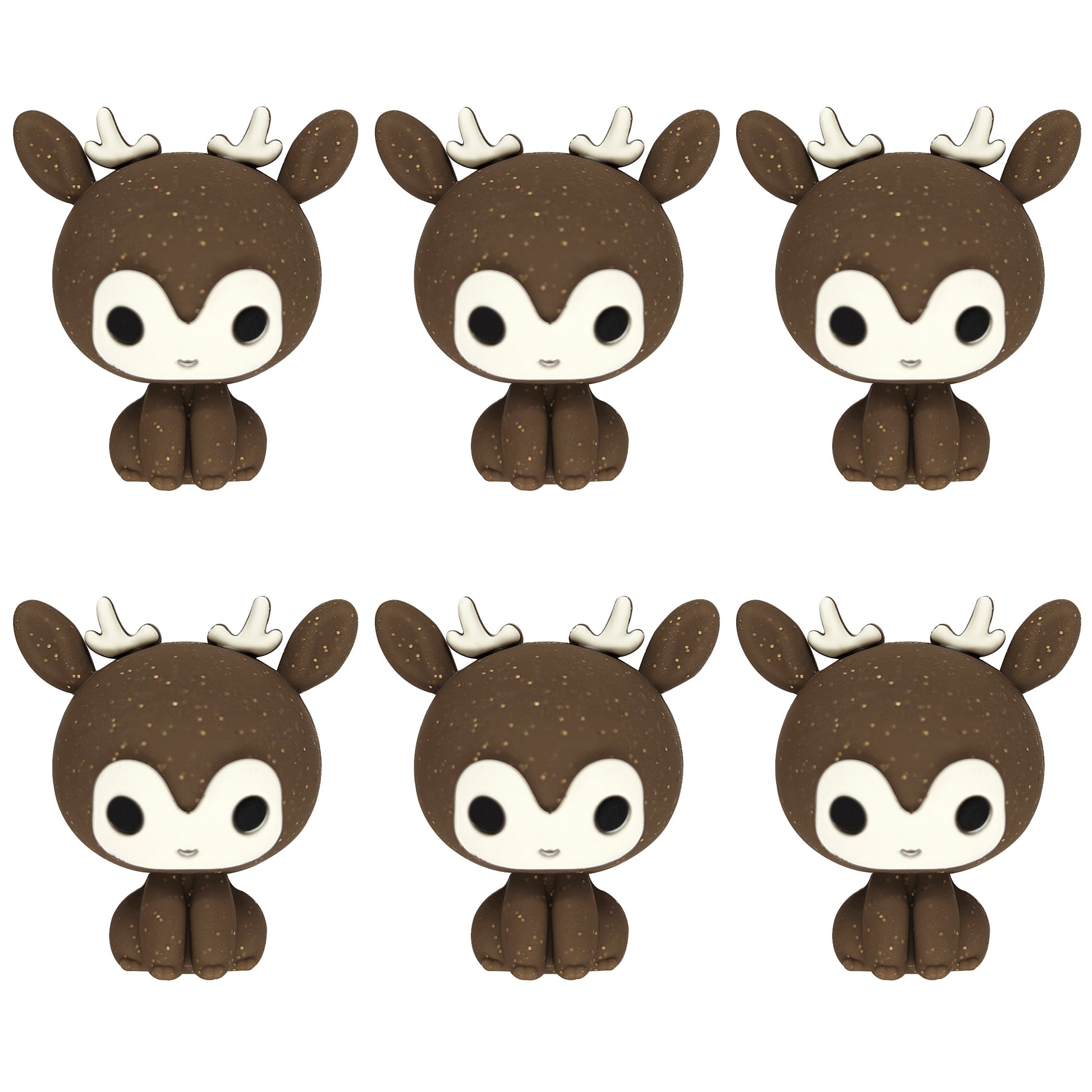 3D Cute Deer Glitter Focal