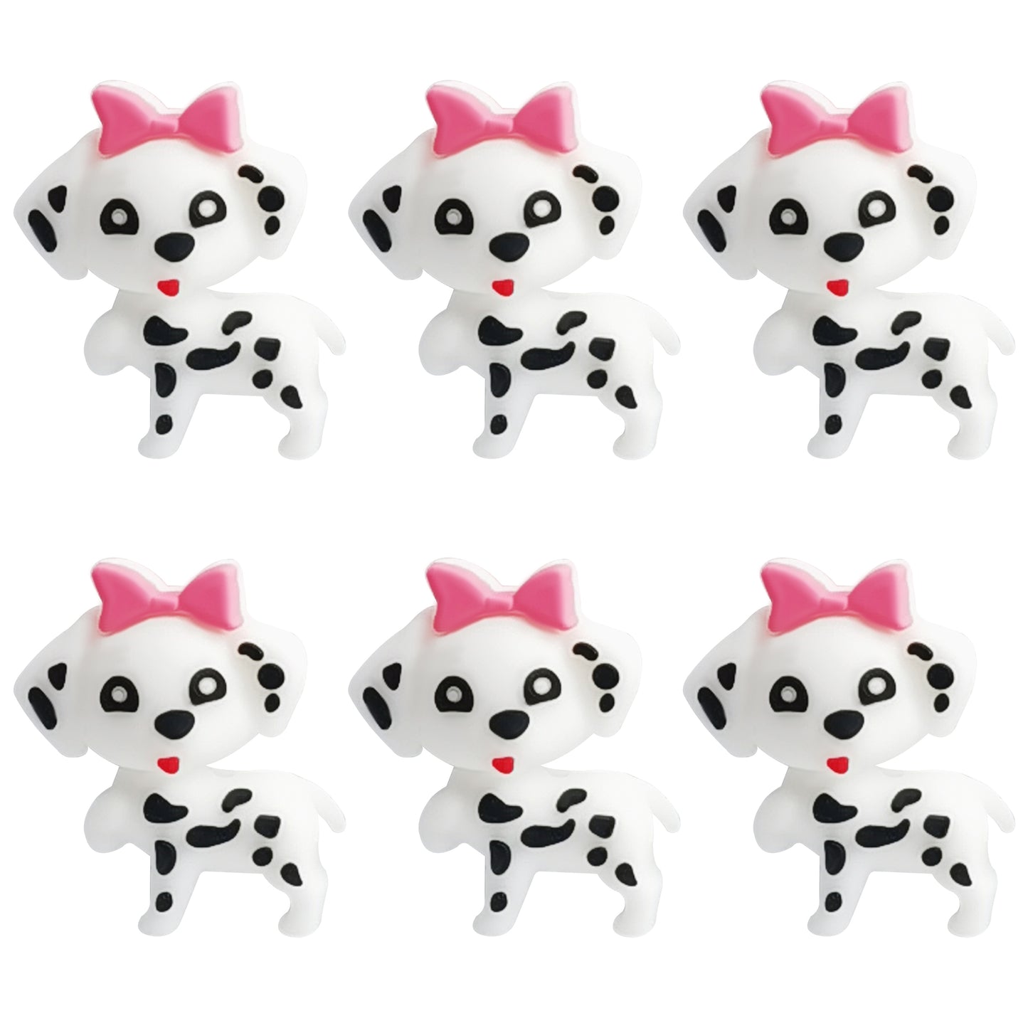 3D Dalmatian Dog with Bow Focal