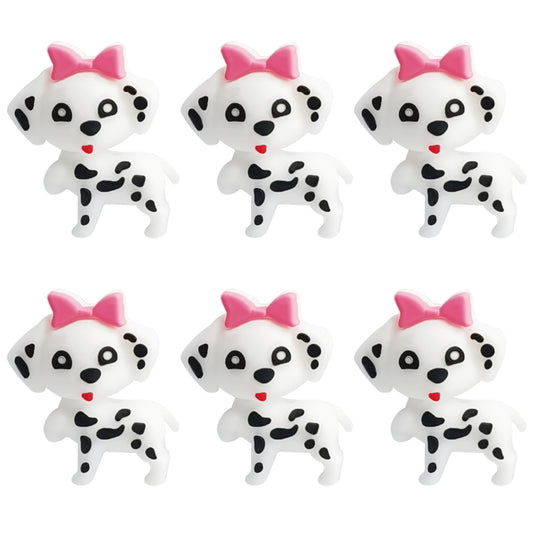 3D Dalmatian Dog with Bow Focal