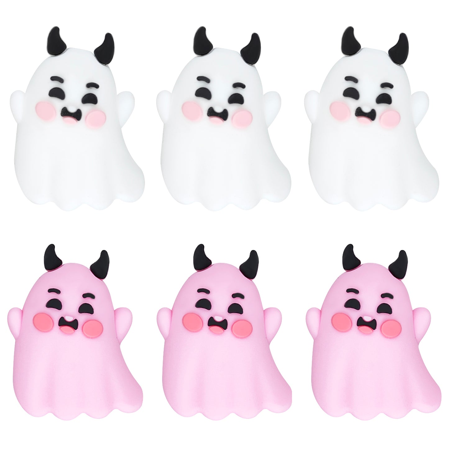 3D Ghost Halloween Focal Beads