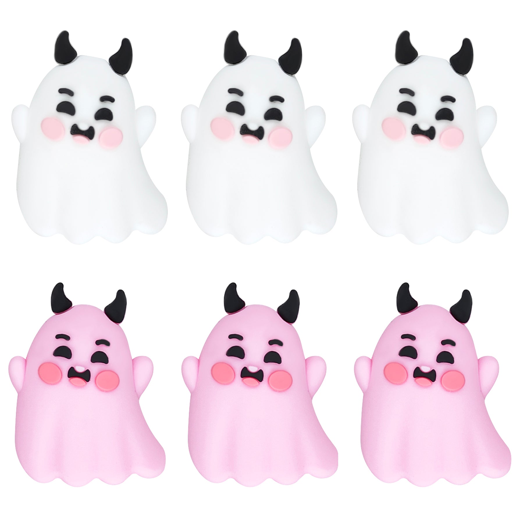 3D Ghost Halloween Focal Beads