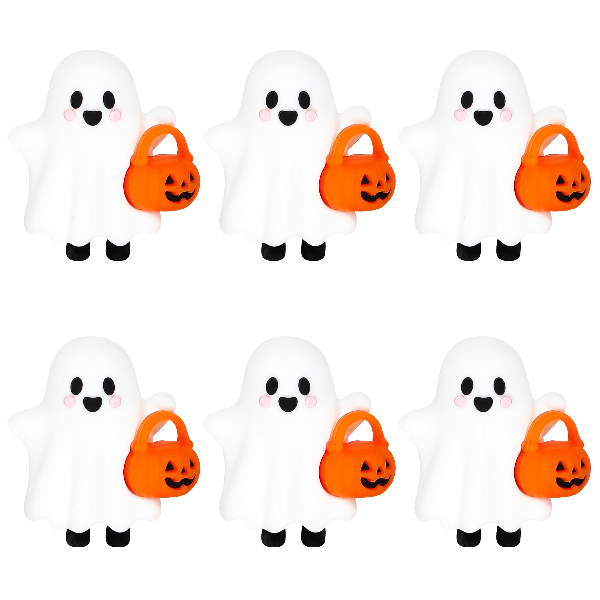 3D Ghost Pumpkin Bucket Halloween Focal