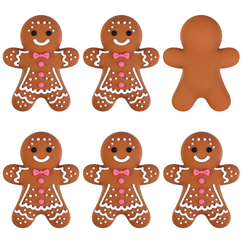 3D Gingerbread Man Bow Focal
